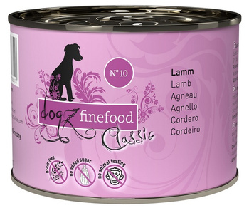 Dogz Finefood Classic N.10 Jagnięcina 200g - mokra karma dla dorosłych psów