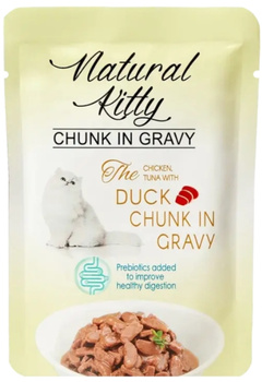 Natural Kitty kurczak, tuńczyk, kaczka w sosie 85g - karma mokra dla dorosłych kotów