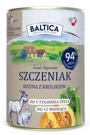 Baltica Kozina z królikiem 400g - mokra karma dla szczeniąt