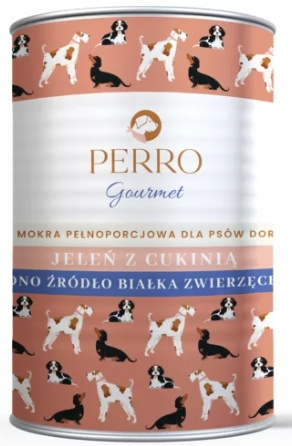 Perro Gourmet jeleń z cukinią puszka 400g - mokra karma dla dorosłych psów