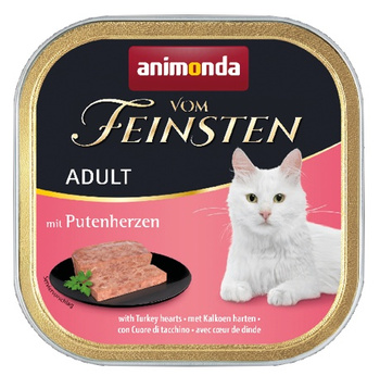 Animonda vom Feinsten Cat Adult z Sercami Indyka tacka 100g