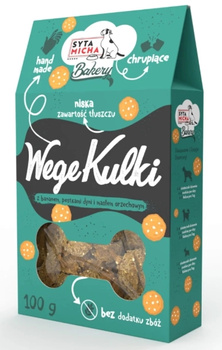 Syta Micha BAKERY Ciastka dla psa Pieczone Wege Kulki - 100g