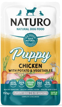 Naturo Mini Puppy kurczak z ziemniakami i warzywami saszetka 150g - mokra karma dla szczeniąt