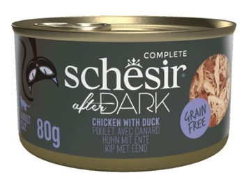 Schesir Kurczak z kaczką w rosole 80g - mokra karma dla kotów dorosłych