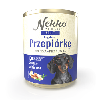 Nekko Przepiórka z gruszką i pietruszką 800g - mokra karma dla dorosłych psów