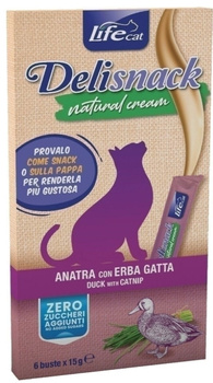 Life Cat Deli Snack krem sos z kaczką i kocimiętką  - przysmak dla kota