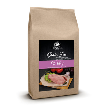 Dinner Puppy Small Indyk z kaczką, batatami i koprem włoskim 6kg - hipoalergiczna, bezzbożowa karma dla szczeniąt małych ras