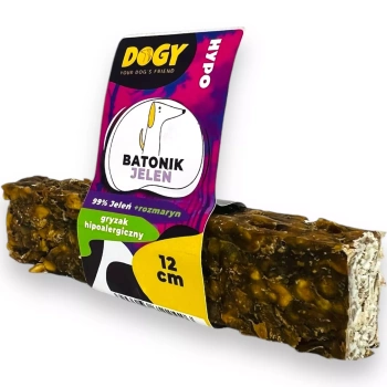 Dogy batonik z jelenia z rozmarynem i rokitnikiem 12cm - naturalny gryzak dla psa