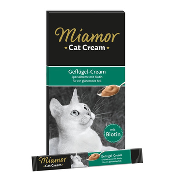 Miamor Cat Cream krem sos dla kota w tubce z drobiem i biotyną 6x15g