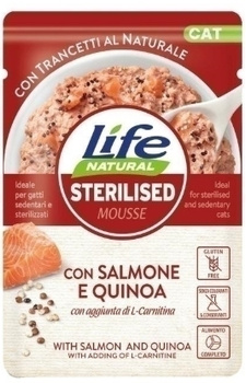 Life Cat Sterilised łosoś z komosą ryżową 70g - mokra karma dla kota