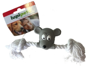 Lupi Pets myszka z liną 20cm - zabawka dla psa