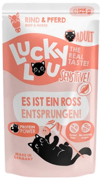 Lucky Lou Lifestage Sensitive Adult wołowina i konina saszetka 125g - mokra karma dla dorosłych kotów