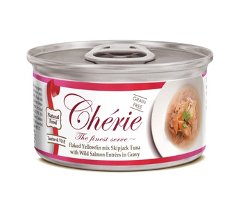 Cherie tuńczyk z dzikim łososiem w sosie 80g - mokra karma dla kota dorosłego