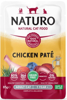 Naturo Pate Grain Free kurczak 85g - mokra karma dla dorosłych kotów