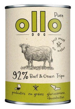 Ollo Pure Wołowina i zielone żwacze 400g - mokra karma dla dorosłych psów