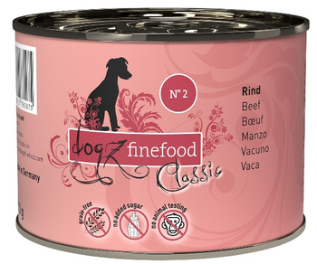 Dogz Finefood Classic N.02 Wołowina 200g - mokra karma dla dorosłych psów