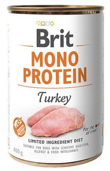 Brit Mono Protein Turkey puszka 400g - mokra karma dla dorosłych psów