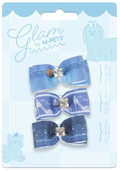 Mpets GLAM gumki z niebieskimi kokardkami