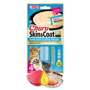 Inaba Cat Churu Skin&Coat tuńczyk z eskalopkami 4x14g