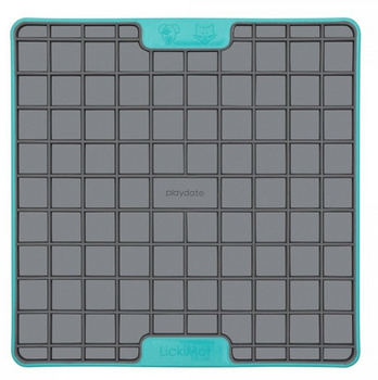 LickiMat Playdate Deluxe/Tuff Kwadrat twardy turkusowy 20x20cm