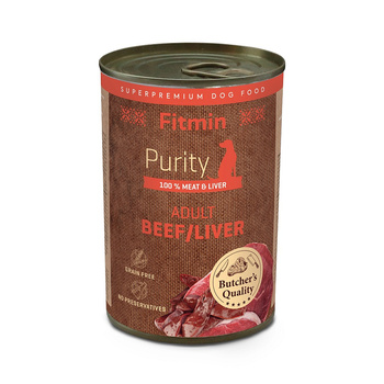 Fitmin Purity wołowina z wątróbką puszka 400g