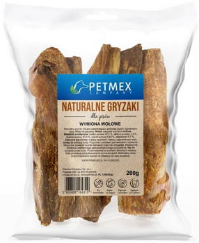 Petmex wymiona wołowe 200g - naturalny gryzak dla psów