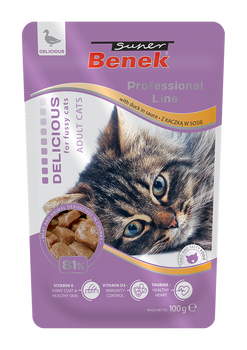Super Benek saszetka dla kotów wybrednych kaczka w sosie 100g