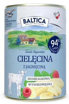 Baltica Cielęcina z jagnięciną 400g - mokra karma dla dorosłych psów