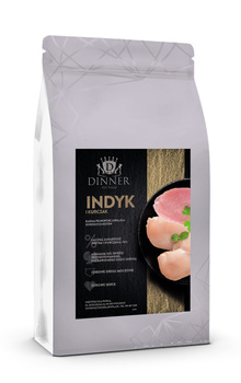 Dinner Cat indyk z kurczakiem 1,5kg - sucha karma dla dorosłych kotów