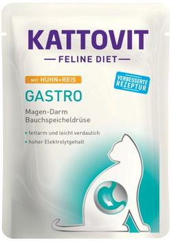 Kattovit Gastro kurczak z ryżem 85g - mokra karma dla dorosłych kotów
