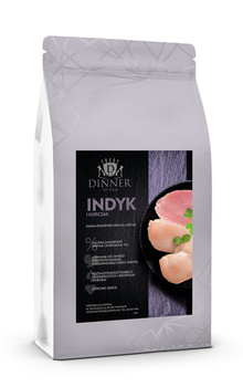 Dinner Cat indyk z kurczakiem 1,5kg - sucha karma dla kociąt