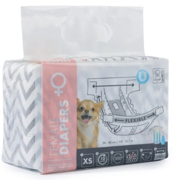 Mpets pieluchy dla suczki rozmiar XS