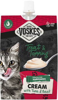 Voskes Cream sos z tuńczykiem i wołowiną w tubce 90g - przysmak dla kotów