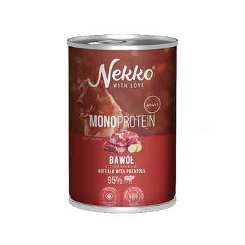 Nekko Monoprotein Bawół z ziemniakami 400g - mokra karma dla dorosłych psów
