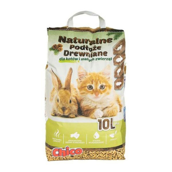 Chico żwirek drewniany pellet - podłoże dla kota, gryzoni i królików 10l