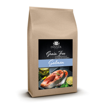 Dinner Puppy Łosoś z batatami i warzywami 12kg - hipoalergiczna, bezzbożowa karma dla szczeniąt dużych ras