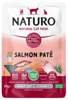 Naturo Pate Grain Free łosoś 85g - mokra karma dla dorosłych kotów