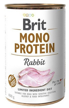 Brit Mono Protein Rabbit puszka 400g - mokra karma dla dorosłych psów