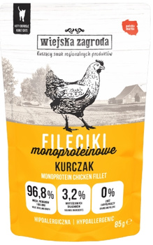 Wiejska Zagroda Fileciki kurczak 85g - mokra karma dla dorosłych kotów