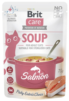 Brit Care Cat Soup zupka z łososiem dla kota 85g