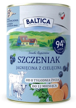 Baltica Jagnięcina z cielęciną 400g - mokra karma dla szczeniąt