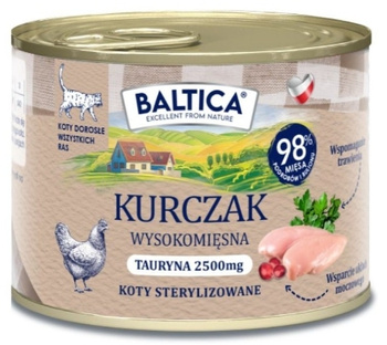 Baltica kurczak 185g - mokra karma dla dorosłych kotów