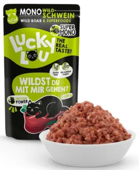 Lucky Lou SuperMono dzik saszetka 125g - mokra karma dla dorosłych kotów