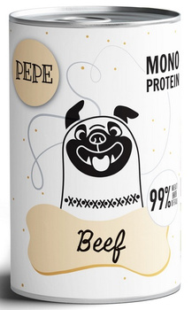Pepe Monoprotein wołowina 400g - mokra karma dla psów