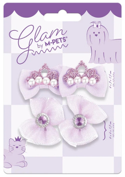 Mpets GLAM fioletowe gumki z kokardkami i koroną