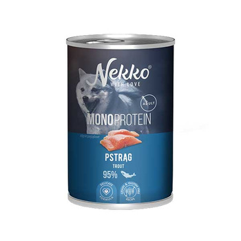 Nekko Monoprotein Pstrąg 400g - mokra karma dla dorosłych psów