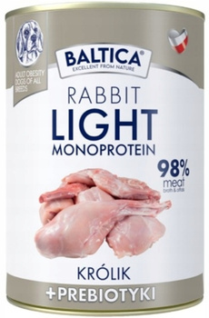 Baltica Mono LIGHT królik z prebiotykami 400g - mokra karma dla dorosłych psów