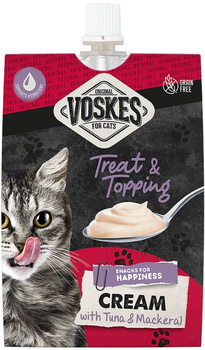 Voskes Cream sos z tuńczykiem i makrelą w tubce 90g - przysmak dla kotów