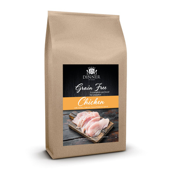 Dinner Puppy Kurczak z indykiem, łososiem, batatami i marchewką 6kg - hipoalergiczna, bezzbożowa karma dla szczeniąt