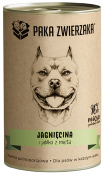 Paka Zwierzaka Jagnięcina i jabłko z miętą 400g - mokra karma dla psów w każdym wieku
